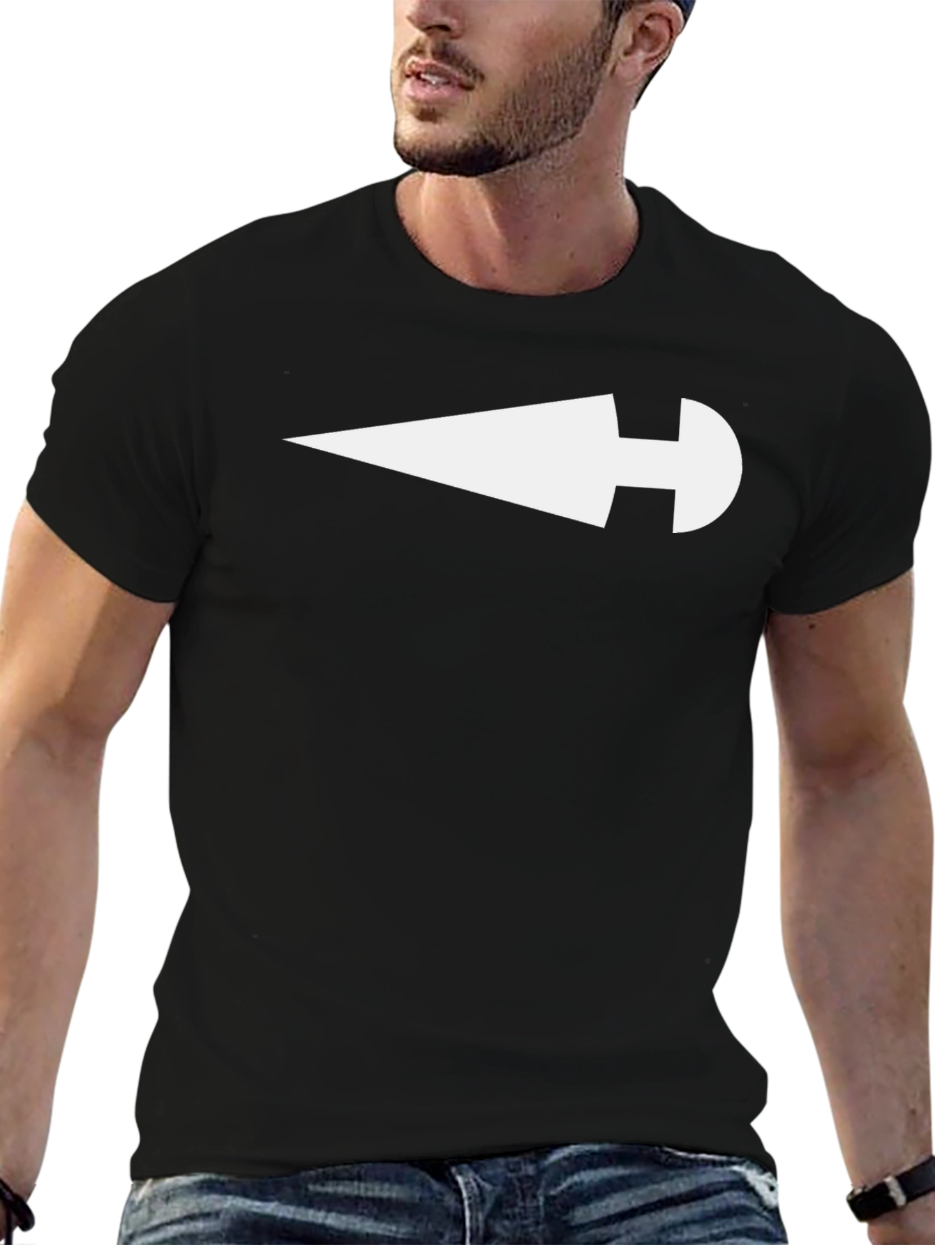 Arrowhead Graphic T-Shirt - Black Cotton Blend