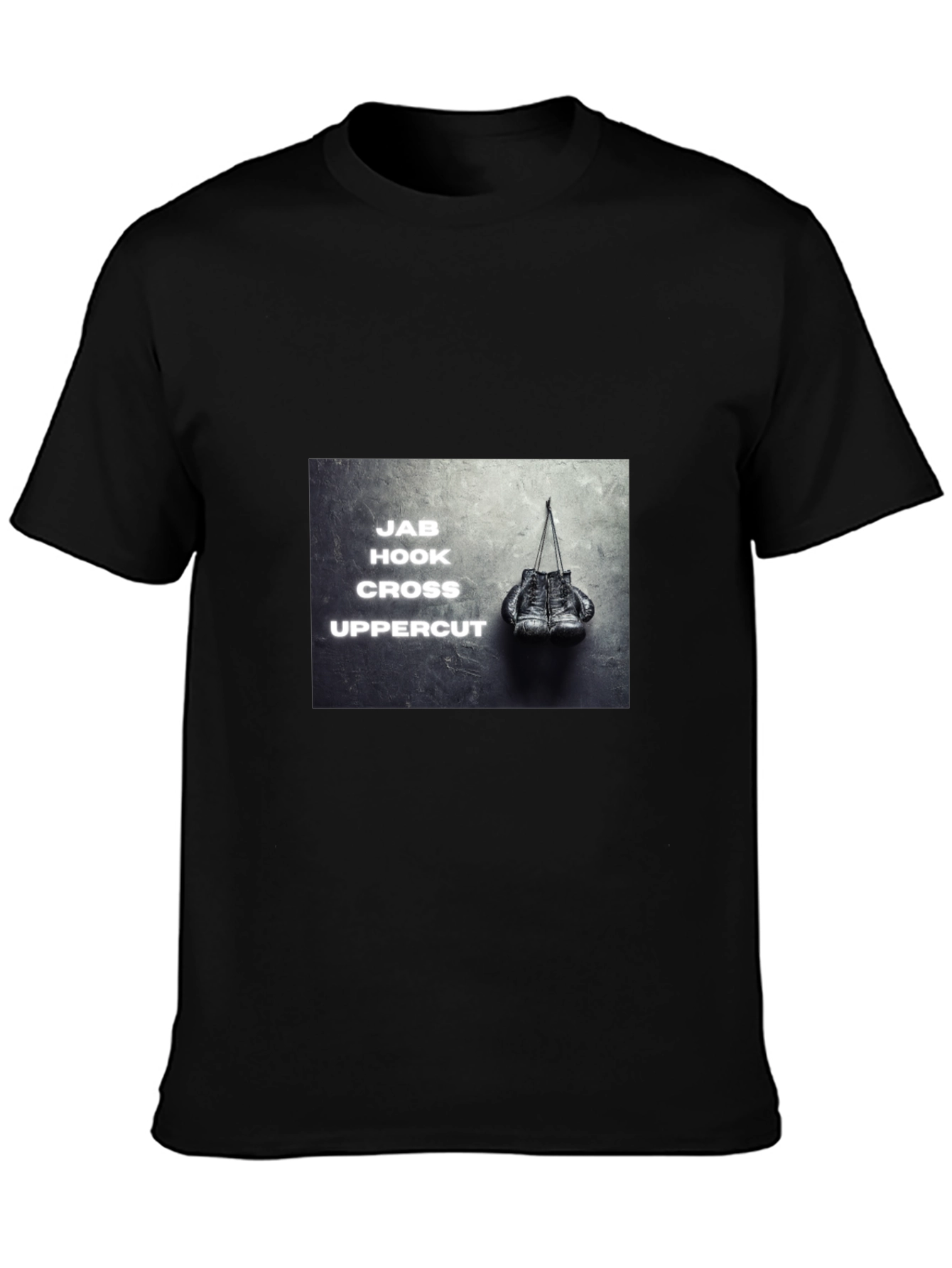 Boxing Moves Graphic Black T-Shirt