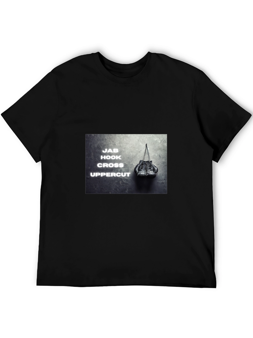 Boxing Moves Graphic Black T-Shirt