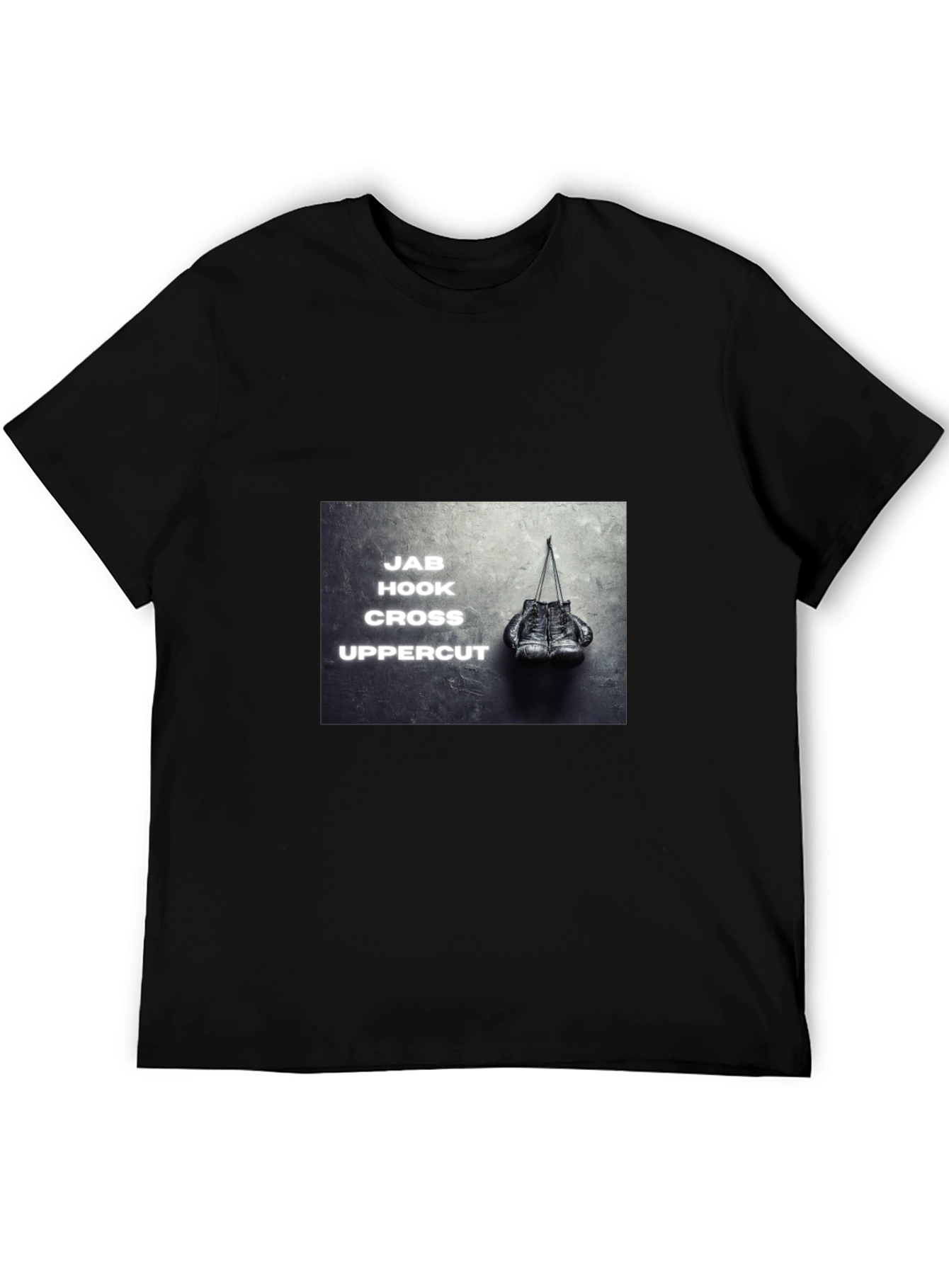 Boxing Moves Graphic Black T-Shirt