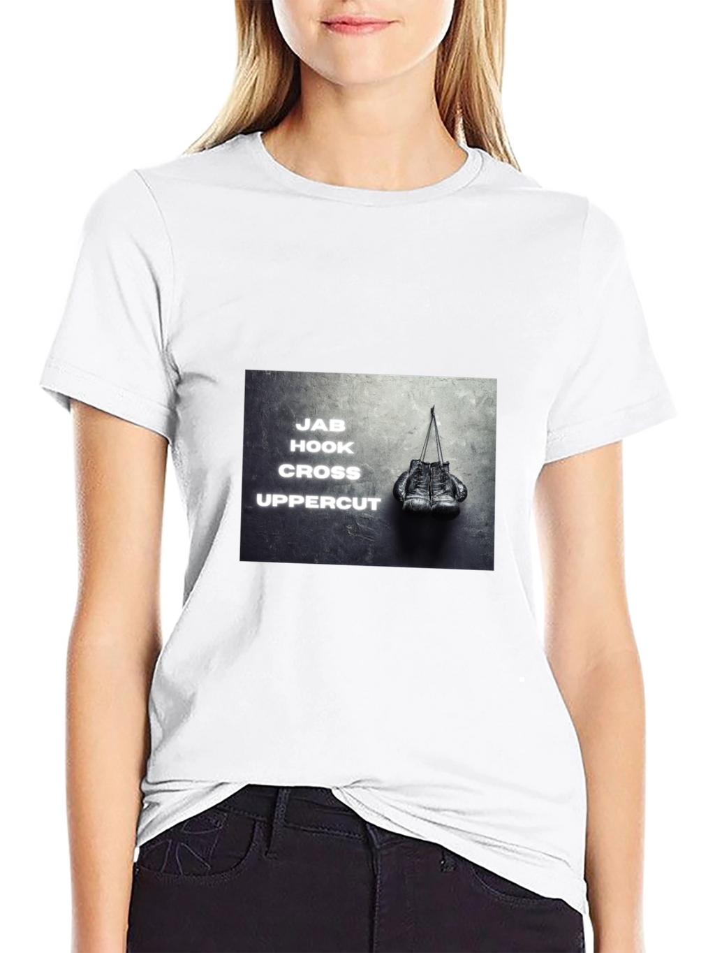Boxing Moves Graphic Black T-Shirt