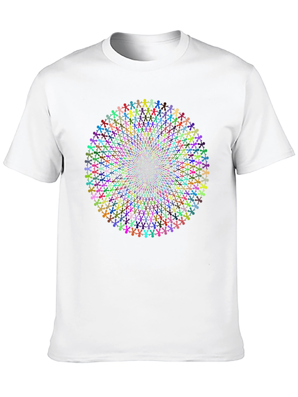 Kaleidoscope People Black Cotton Tee