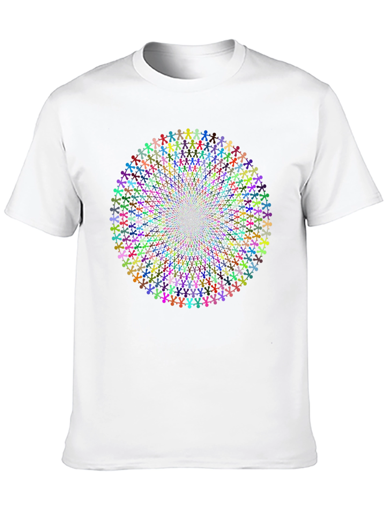 Kaleidoscope People Black Cotton Tee