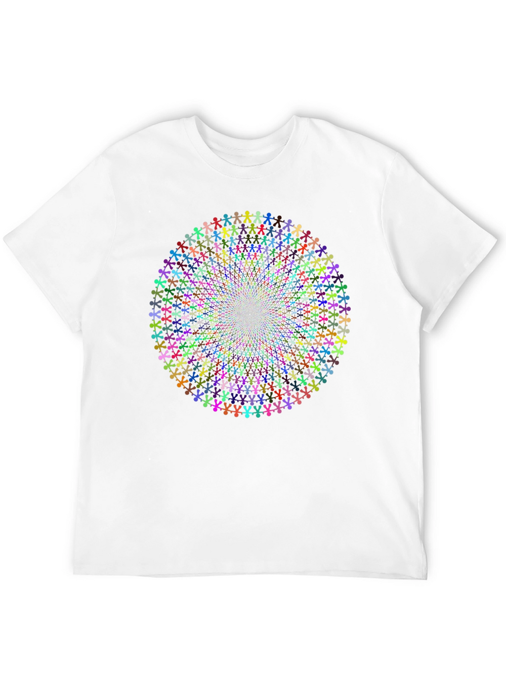 Kaleidoscope People Black Cotton Tee