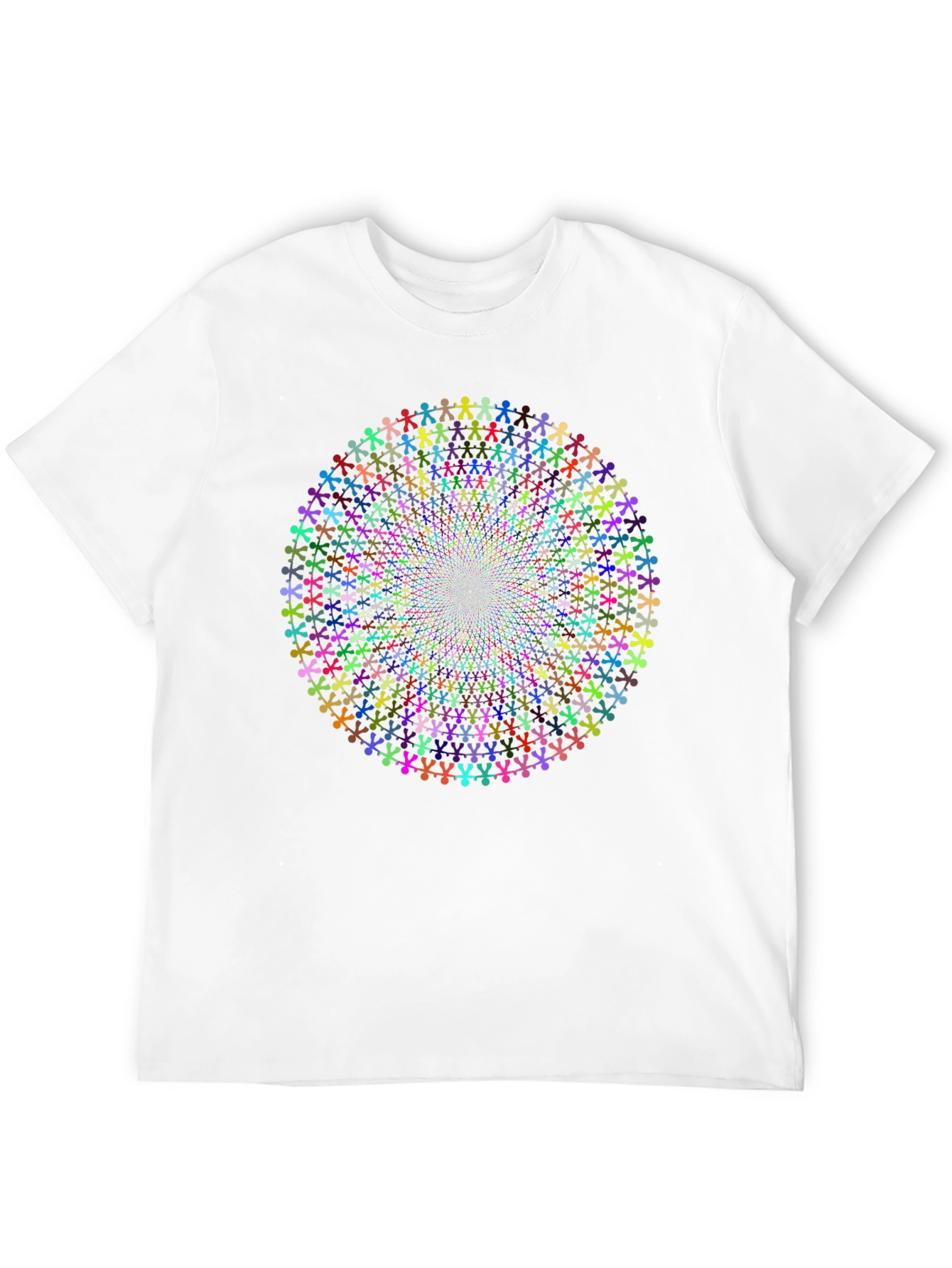 Kaleidoscope People Black Cotton Tee
