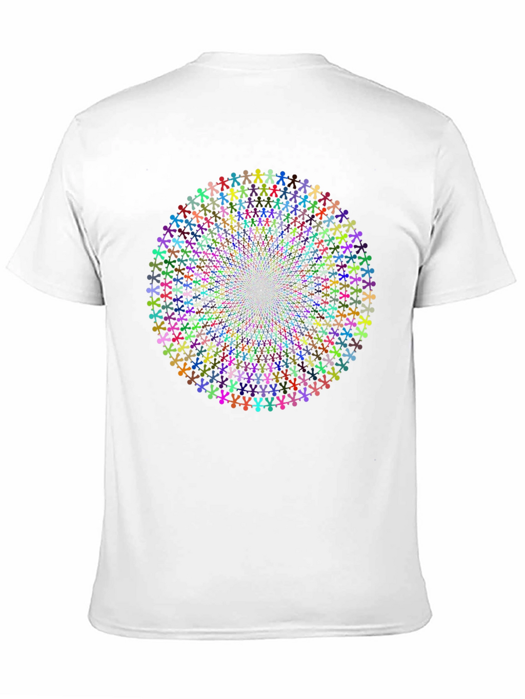 Kaleidoscope People Black Cotton Tee
