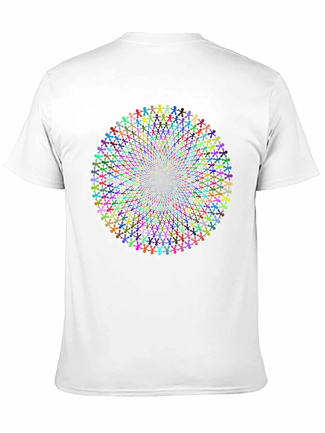 Kaleidoscope People Black Cotton Tee