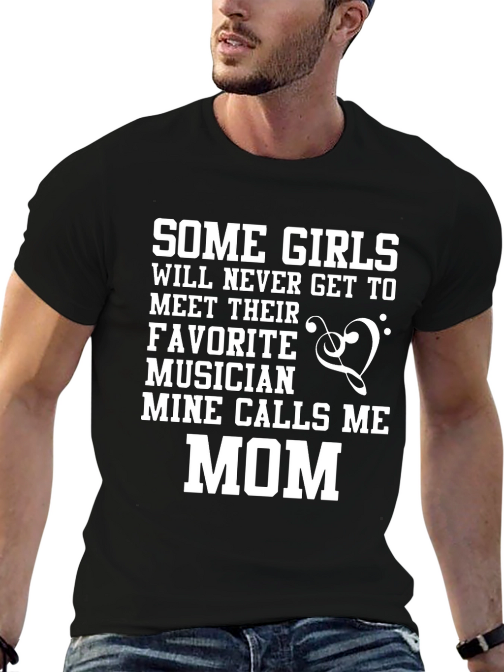 Musician Mom Graphic T-Shirt - Black