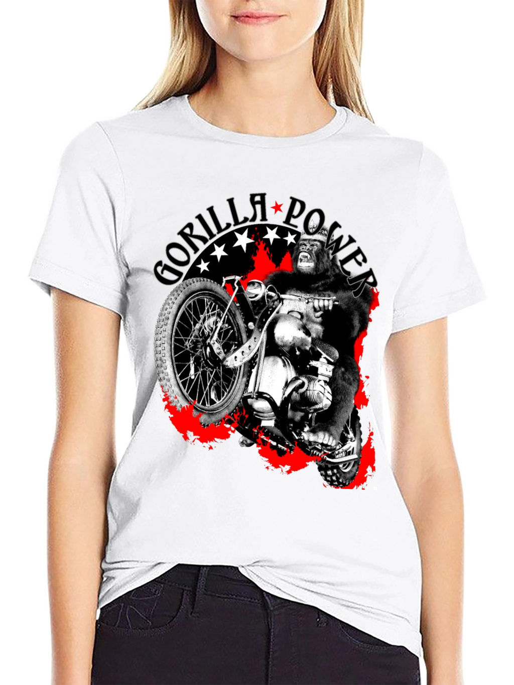 Gorilla Power Motorcycle Graphic T-Shirt