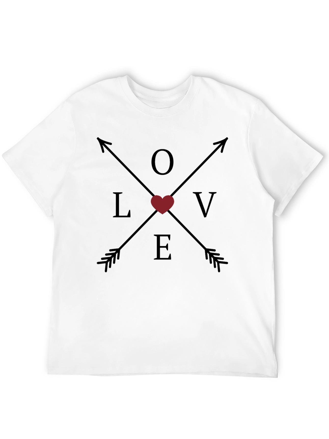 Love Arrows Graphic Tee - Mens Black T-Shirt