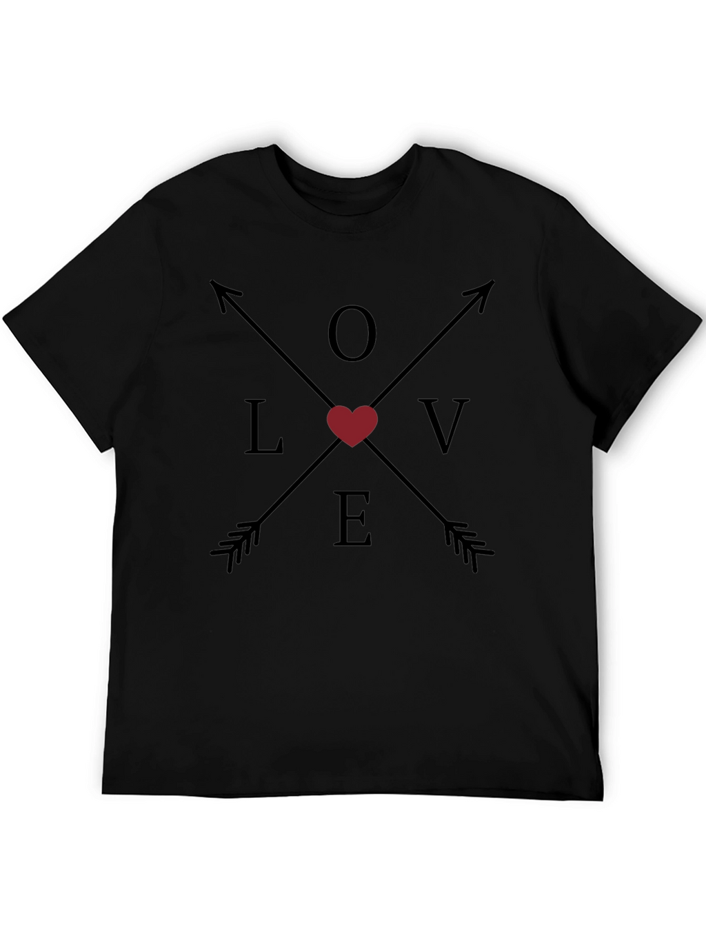Love Arrows Graphic Tee - Mens Black T-Shirt
