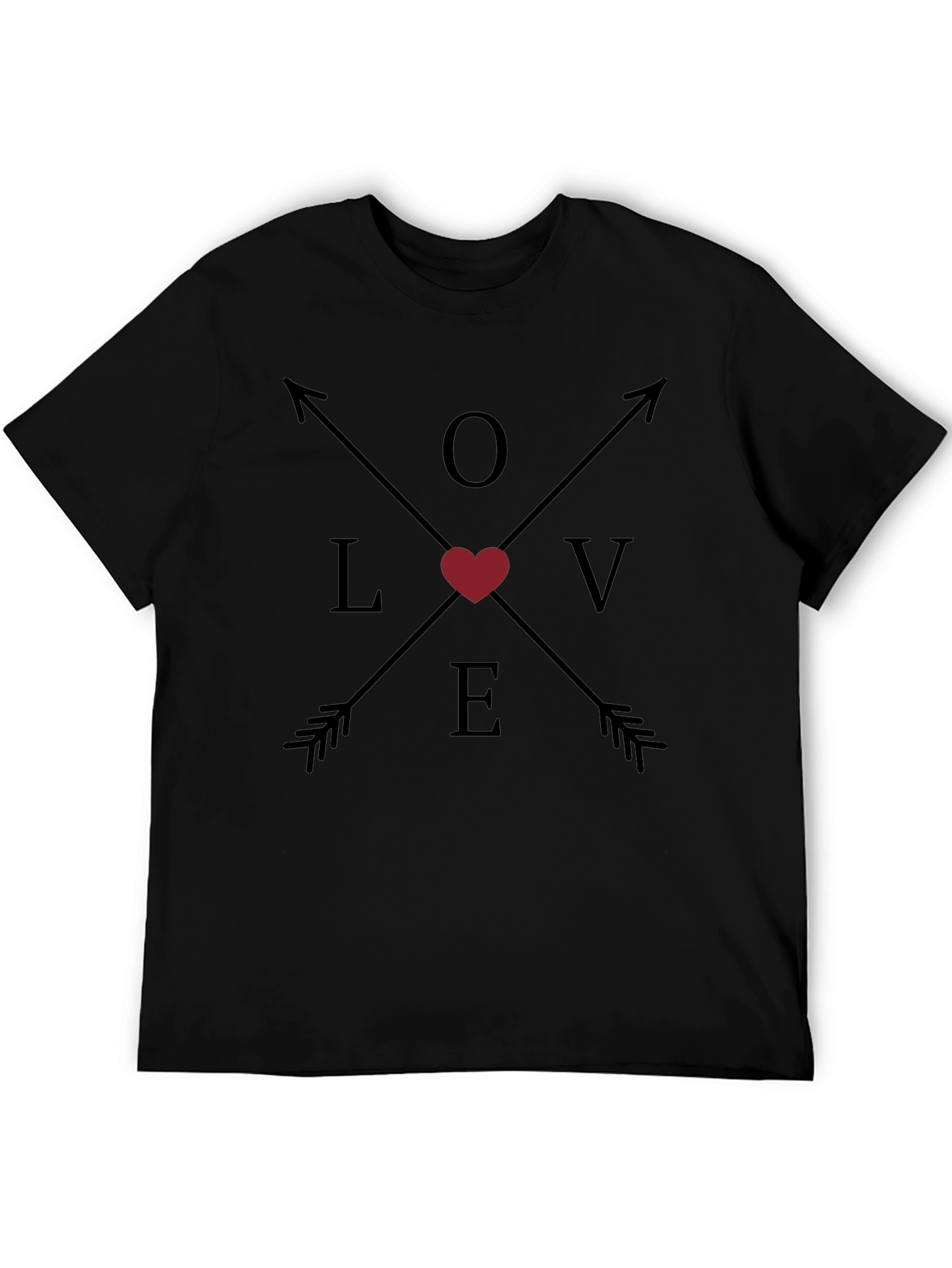 Love Arrows Graphic Tee - Mens Black T-Shirt