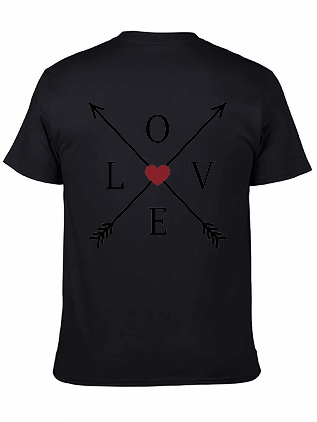 Love Arrows Graphic Tee - Mens Black T-Shirt