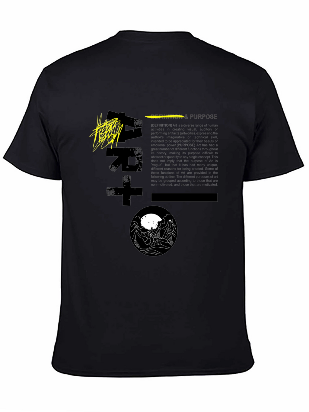 Art & Purpose Graphic Print Black T-Shirt