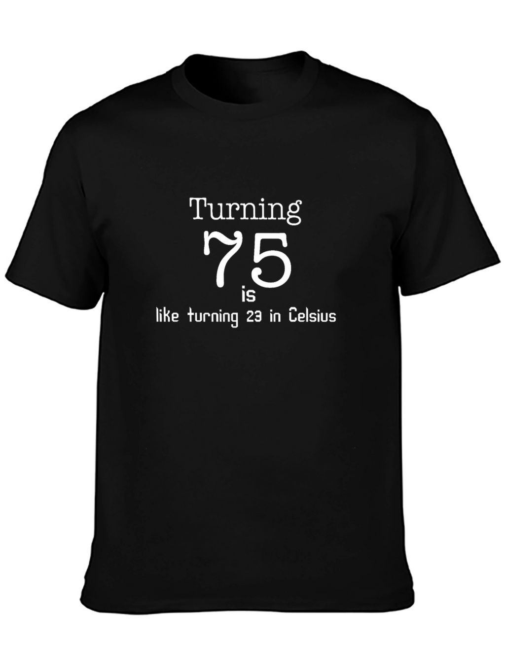 Turning 75 Celsius T-Shirt Funny Birthday Tee