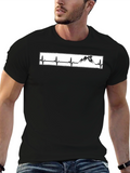 Mountain Biker Heartbeat Graphic T-Shirt
