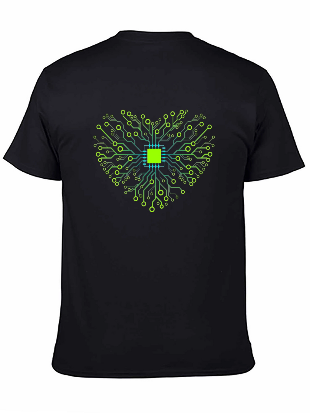 Tech Heart Graphic Black T-Shirt
