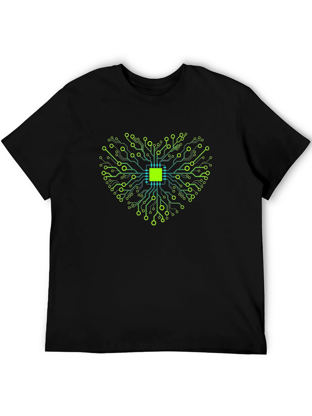 Tech Heart Graphic Black T-Shirt