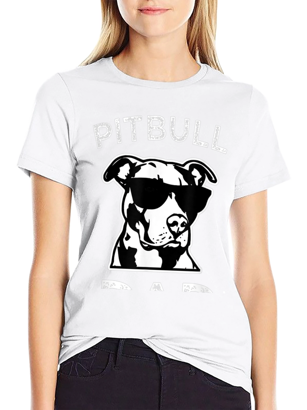 Pitbull Dad Graphic T-Shirt - Black