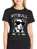 Pitbull Dad Graphic T-Shirt - Black