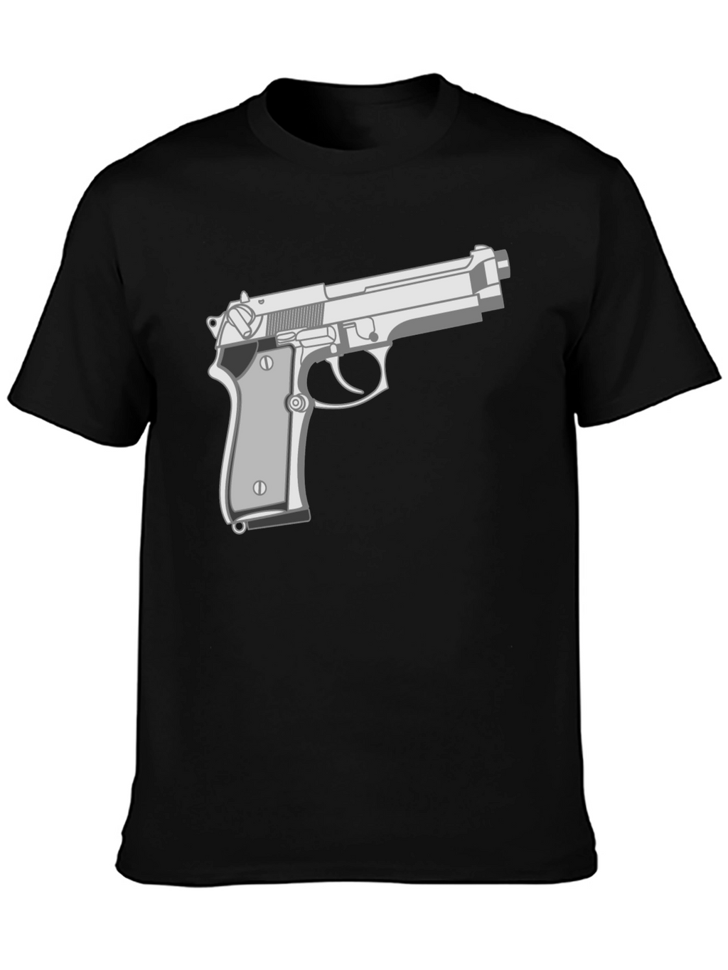 Black Gun Graphic Tee - Edgy Streetwear