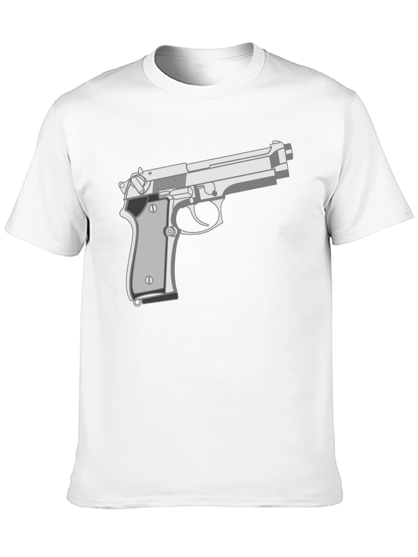 Black Gun Graphic Tee - Edgy Streetwear