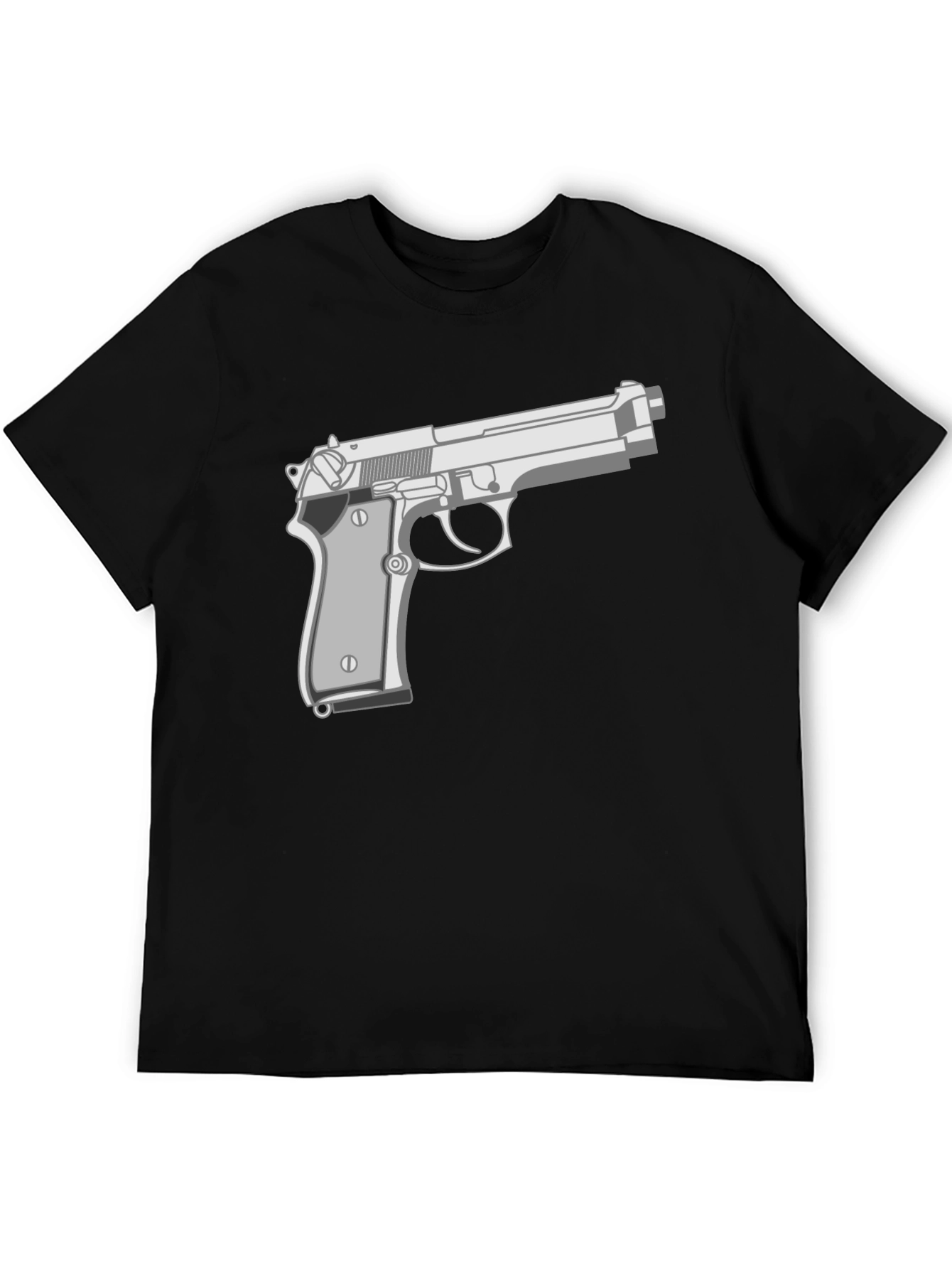 Black Gun Graphic Tee - Edgy Streetwear
