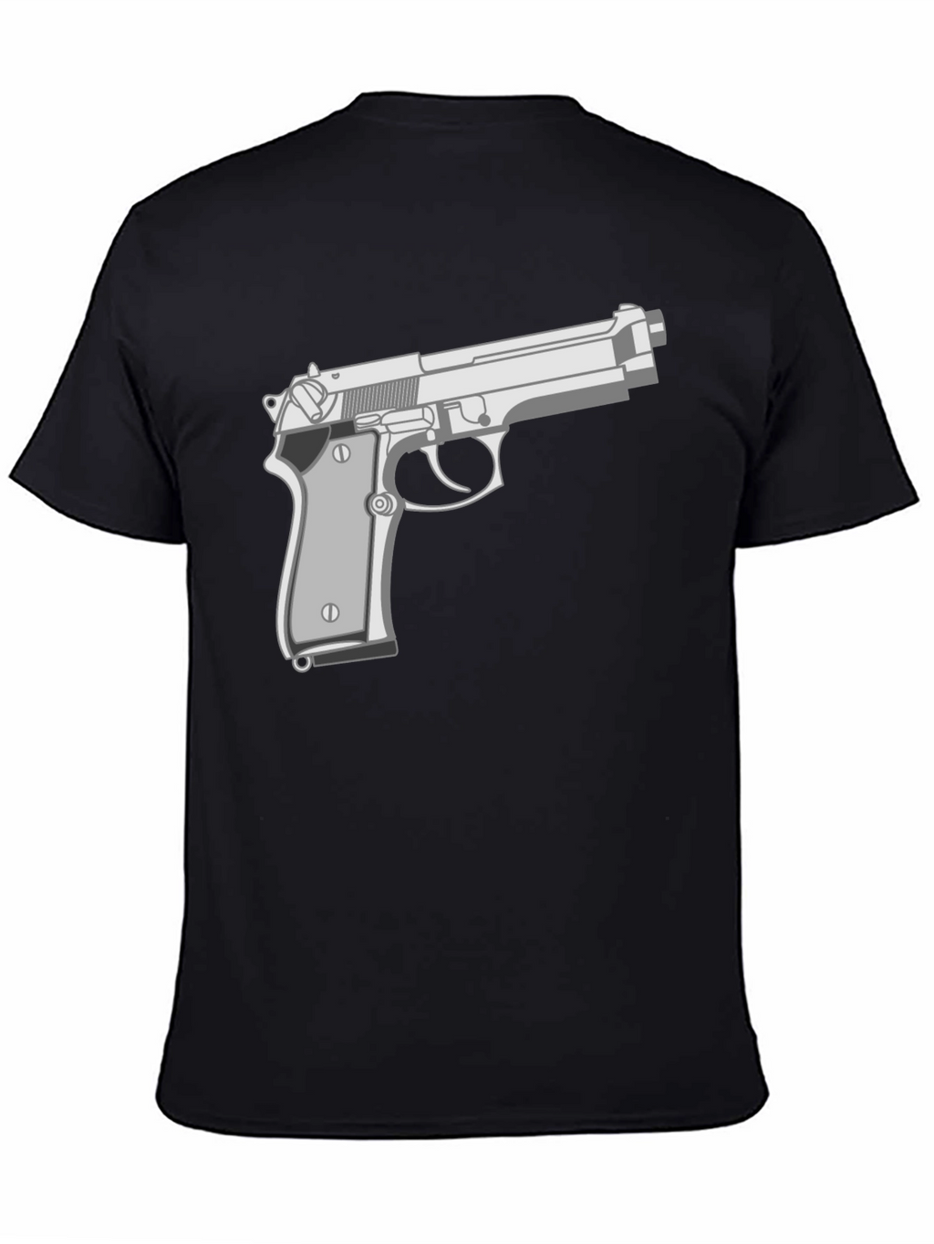 Black Gun Graphic Tee - Edgy Streetwear