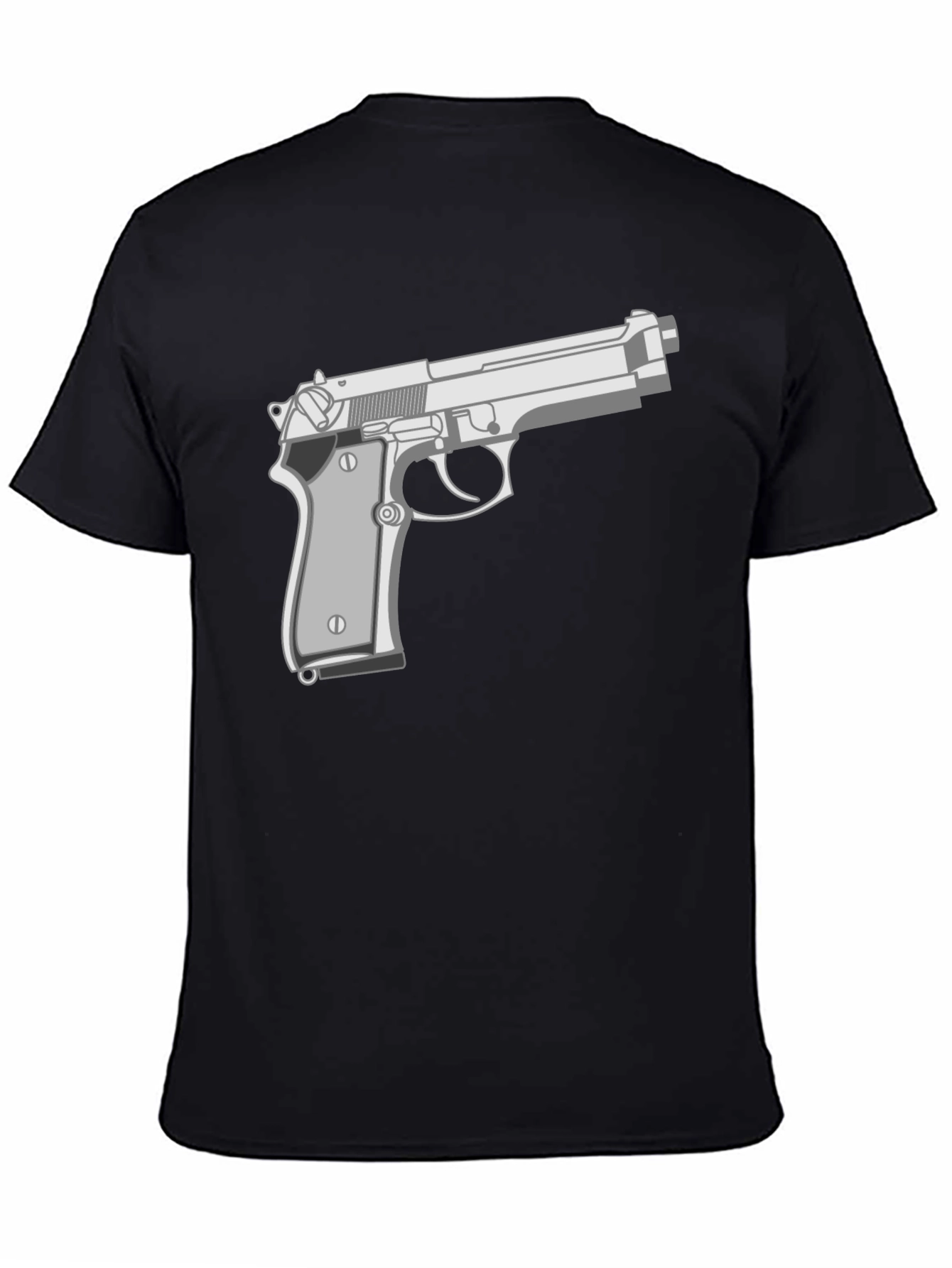 Black Gun Graphic Tee - Edgy Streetwear