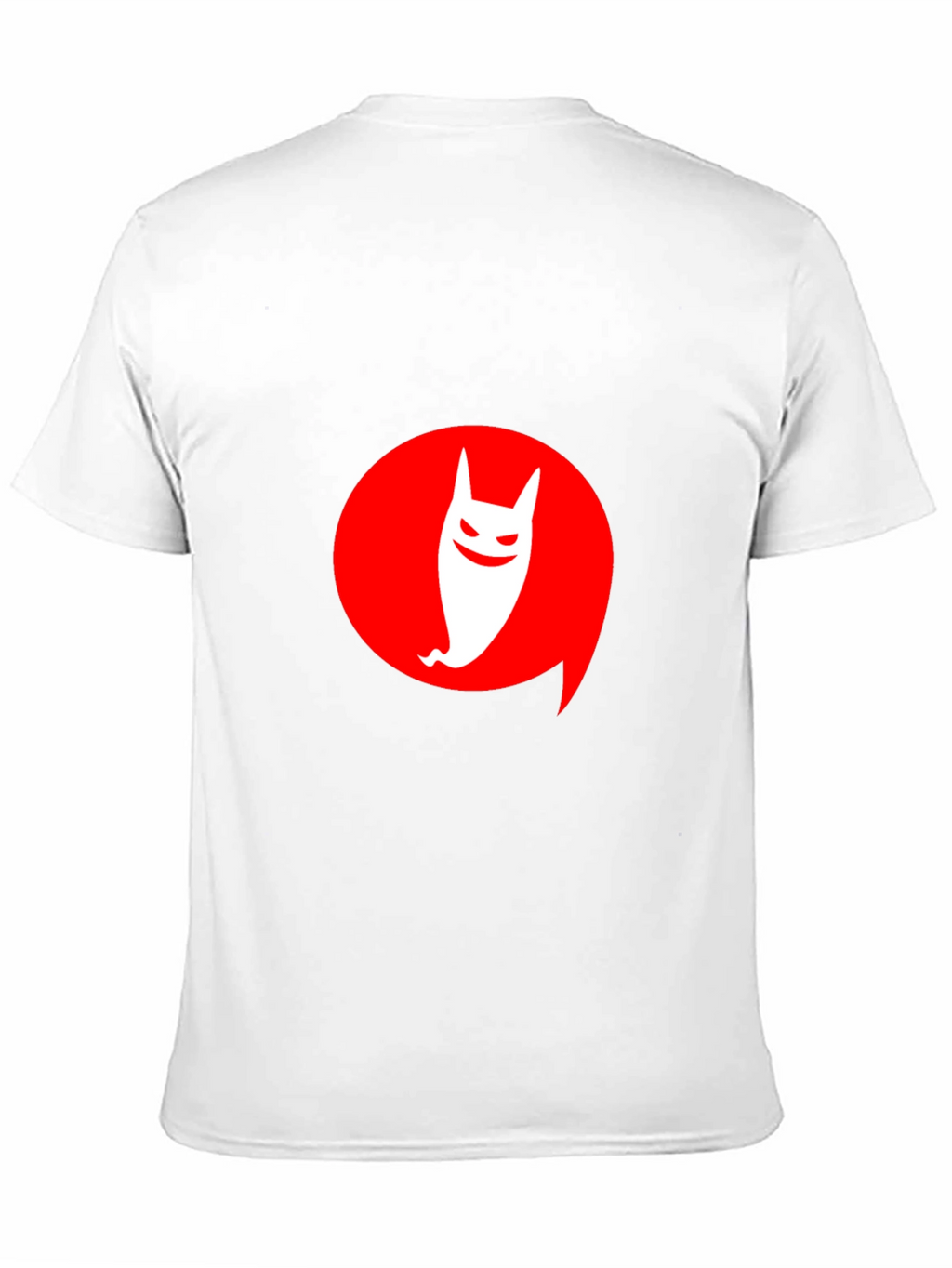 Modern Graphic Tee: Ghost in Red Circle