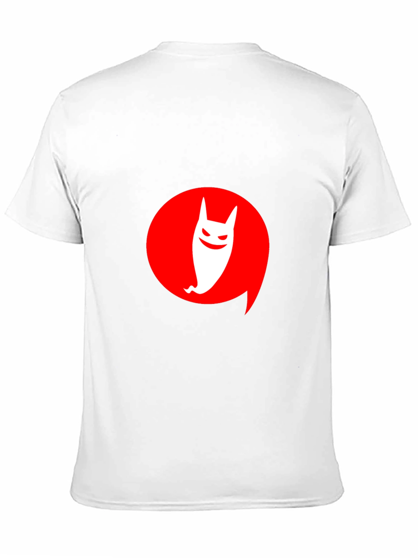 Modern Graphic Tee: Ghost in Red Circle