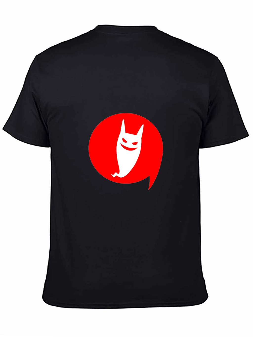 Modern Graphic Tee: Ghost in Red Circle