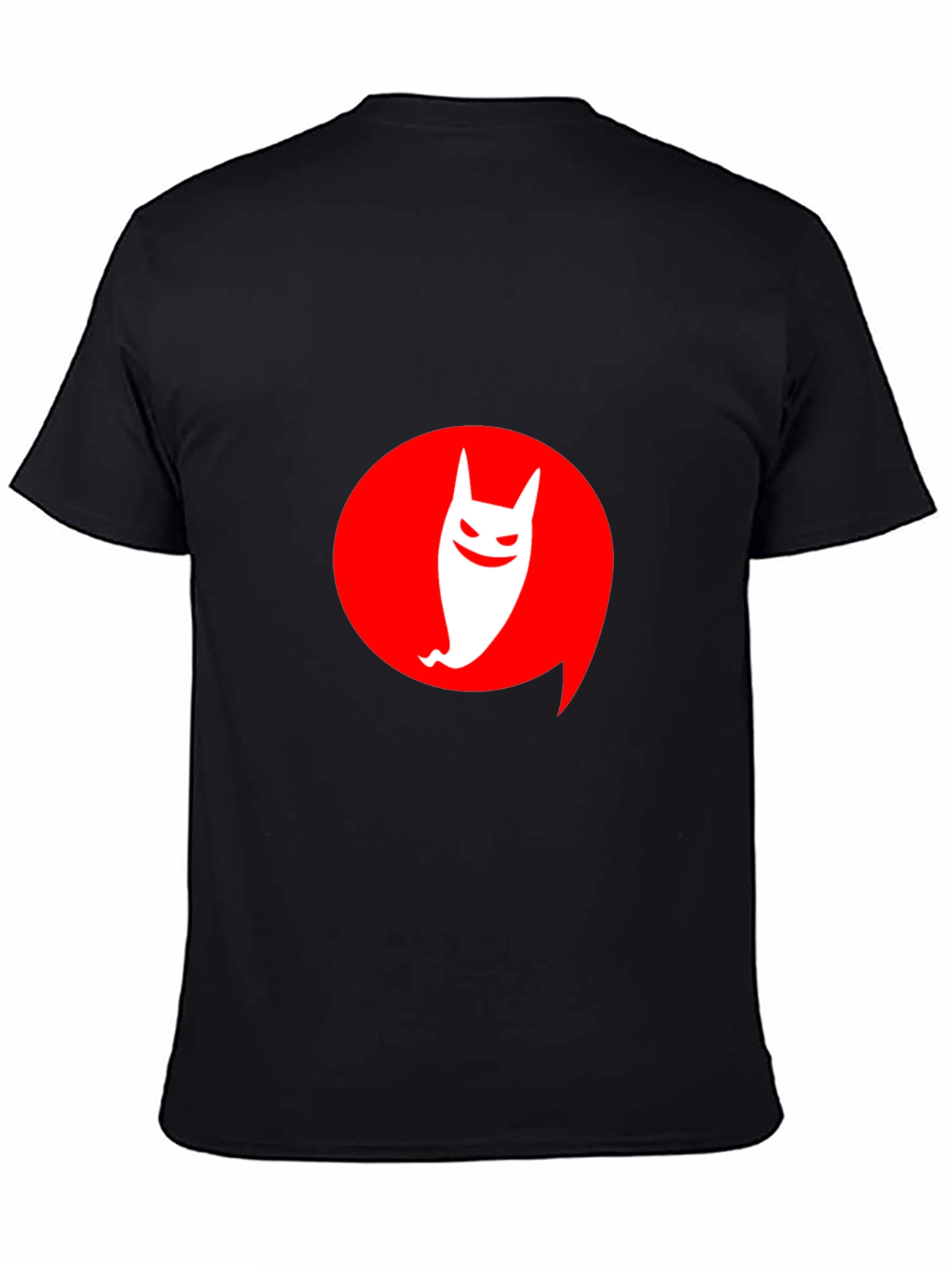 Modern Graphic Tee: Ghost in Red Circle