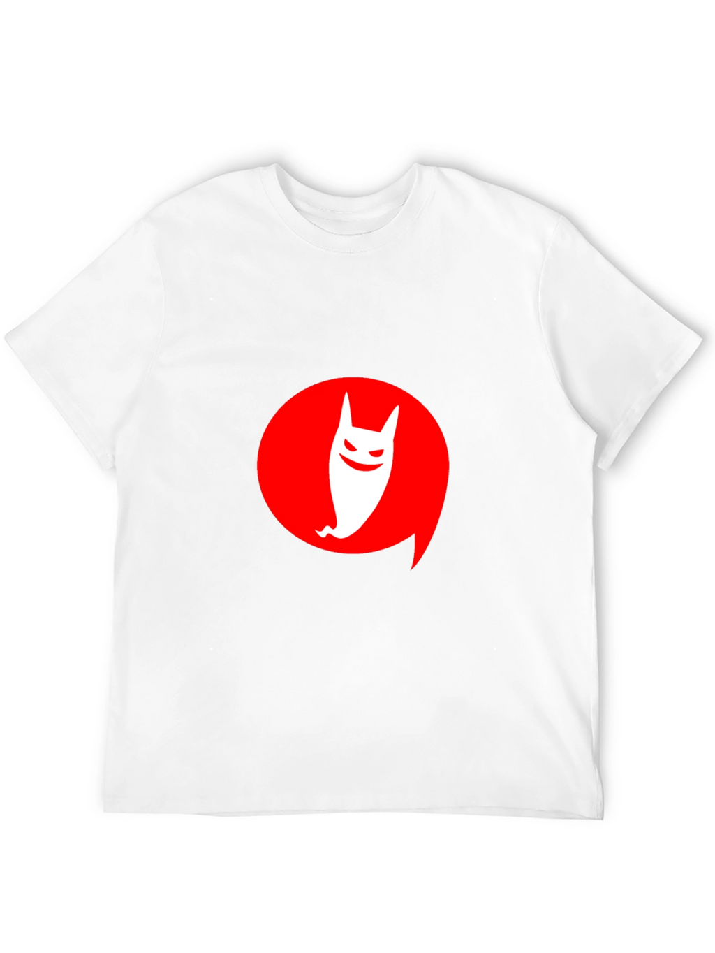 Modern Graphic Tee: Ghost in Red Circle