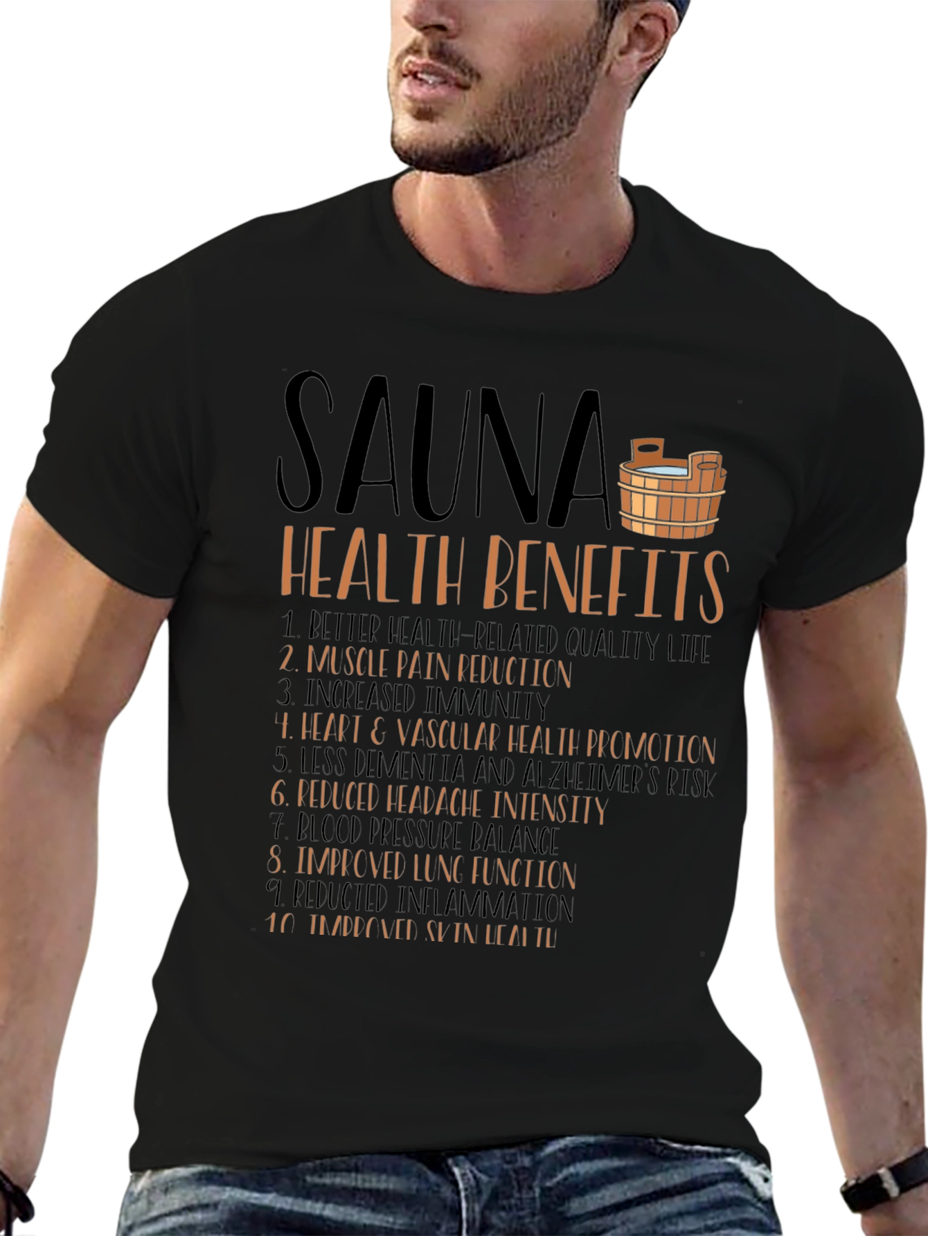 Sauna Health Benefits Graphic T-Shirt