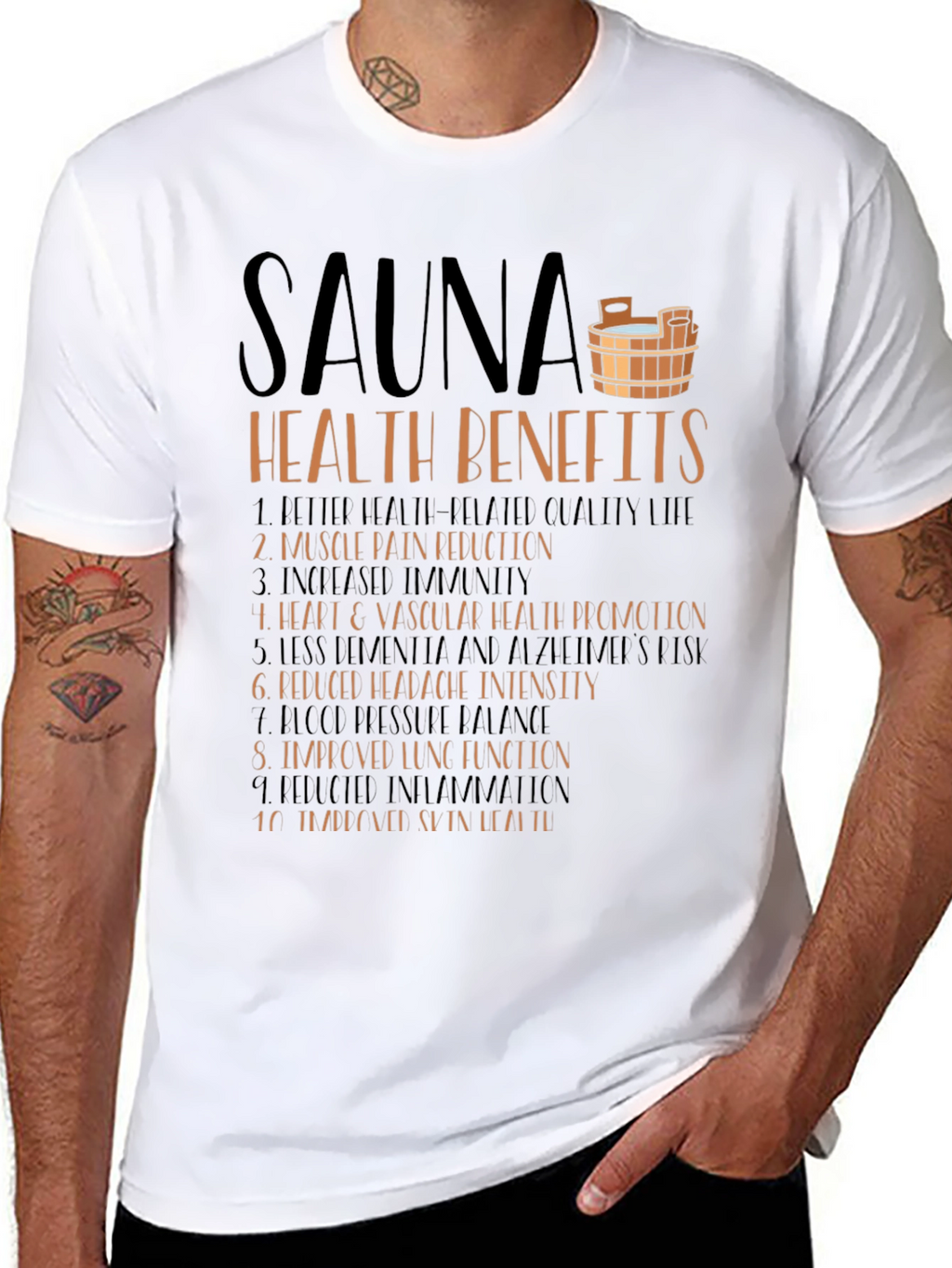 Sauna Health Benefits Graphic T-Shirt