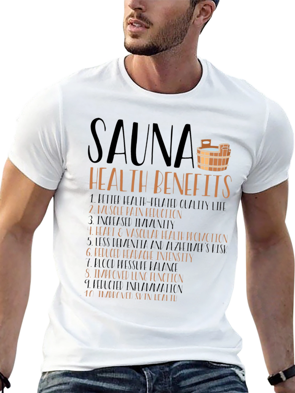Sauna Health Benefits Graphic T-Shirt