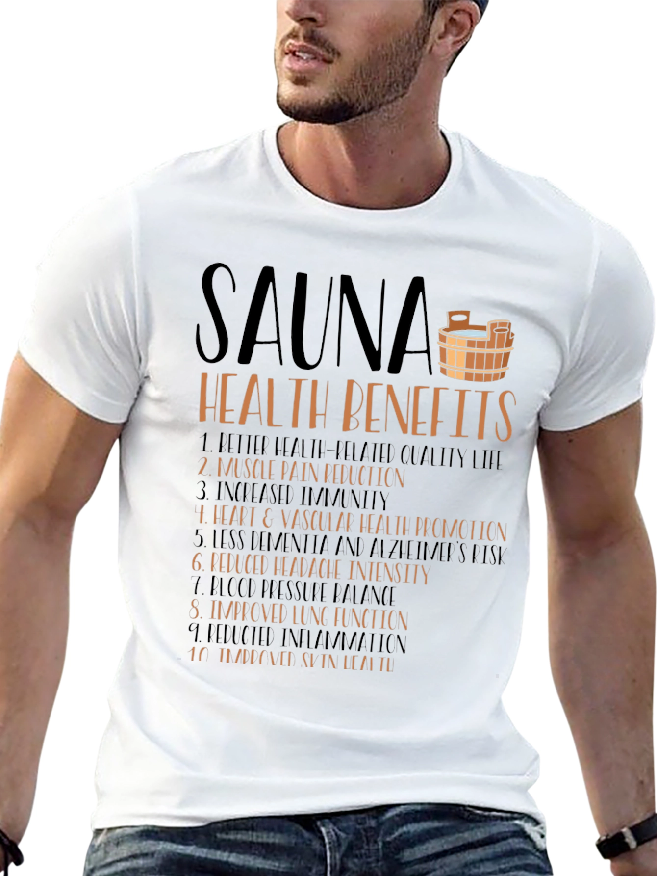 Sauna Health Benefits Graphic T-Shirt