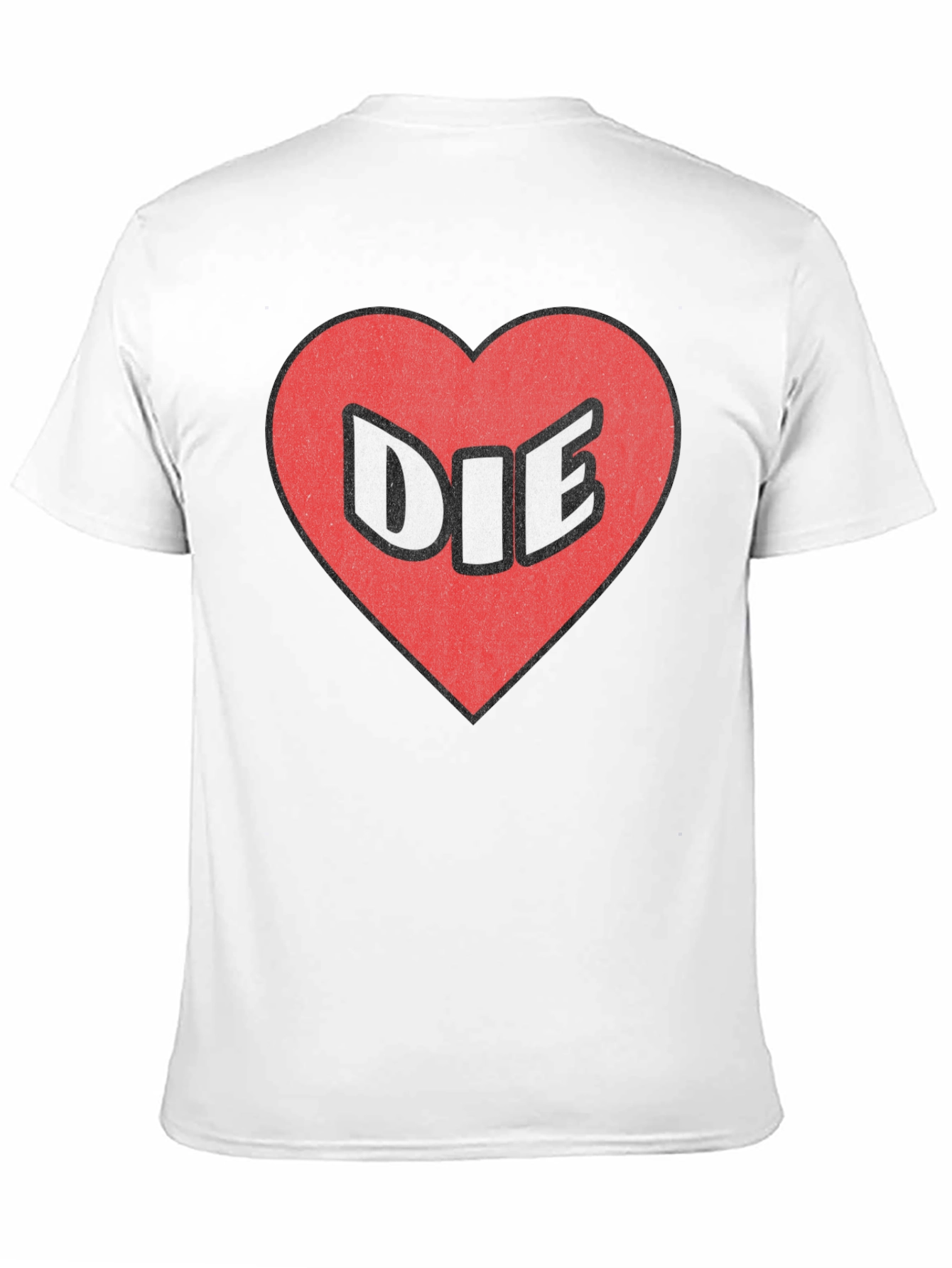 Humorous I Heart Die Graphic Print Tee