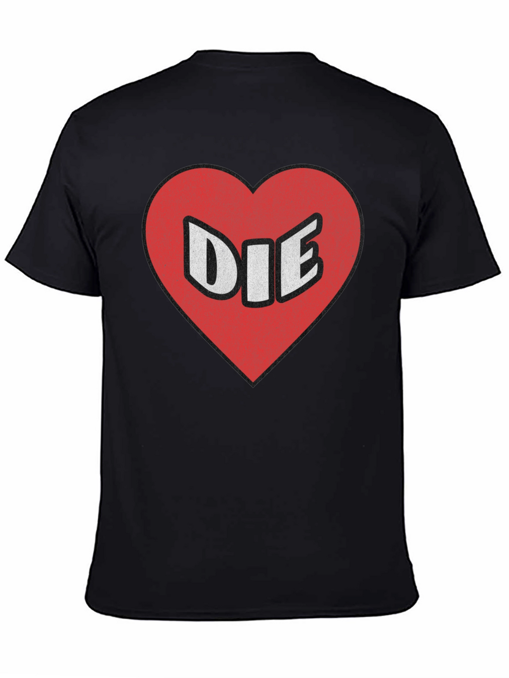 Humorous I Heart Die Graphic Print Tee