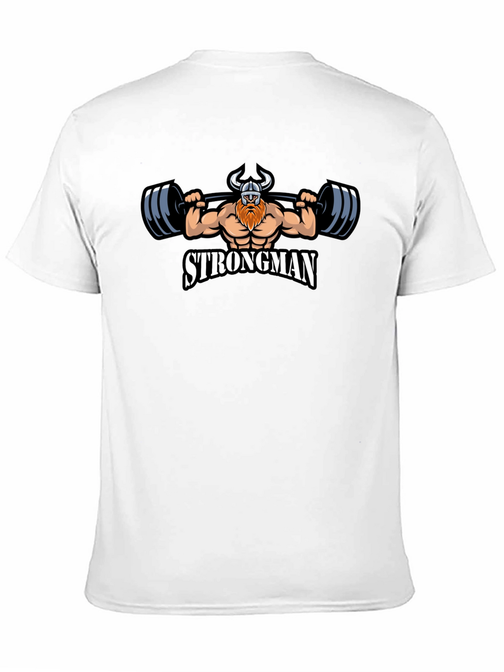 Strongman Viking Graphic Tee - Black Cotton T-Shirt