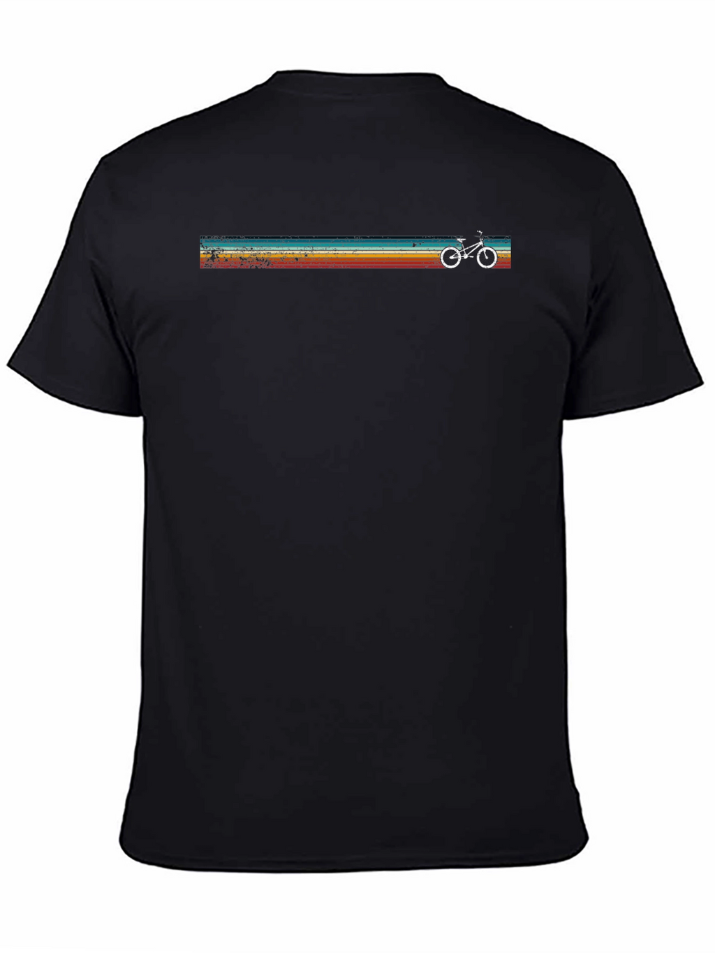 Retro Stripe Bike Graphic Tee - Cool Casual Style