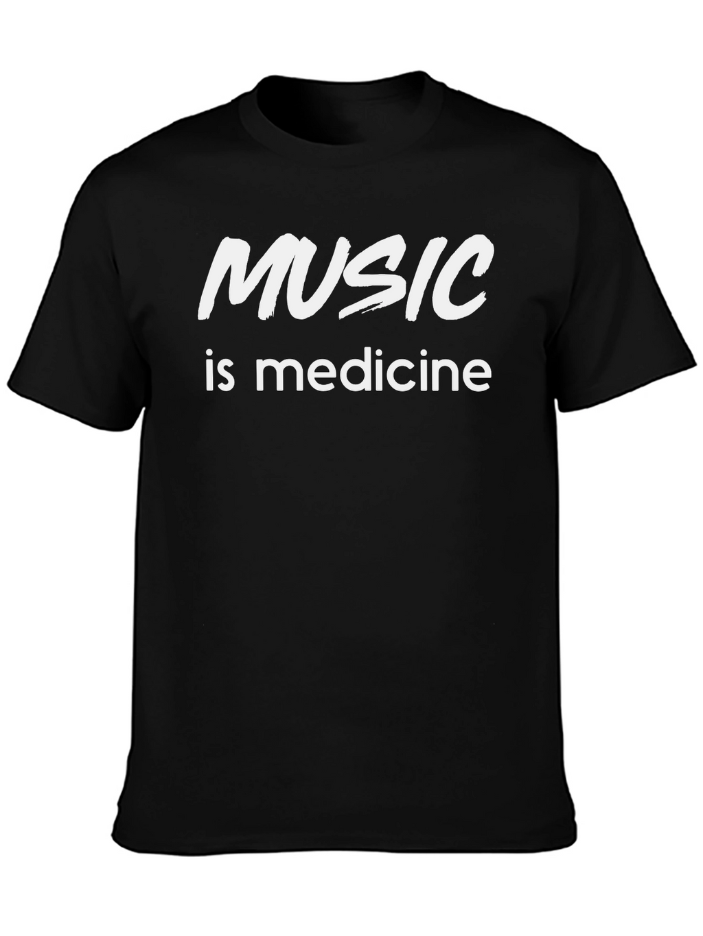 Music is Medicine Black T-Shirt