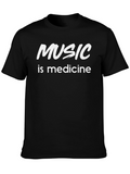 Music is Medicine Black T-Shirt