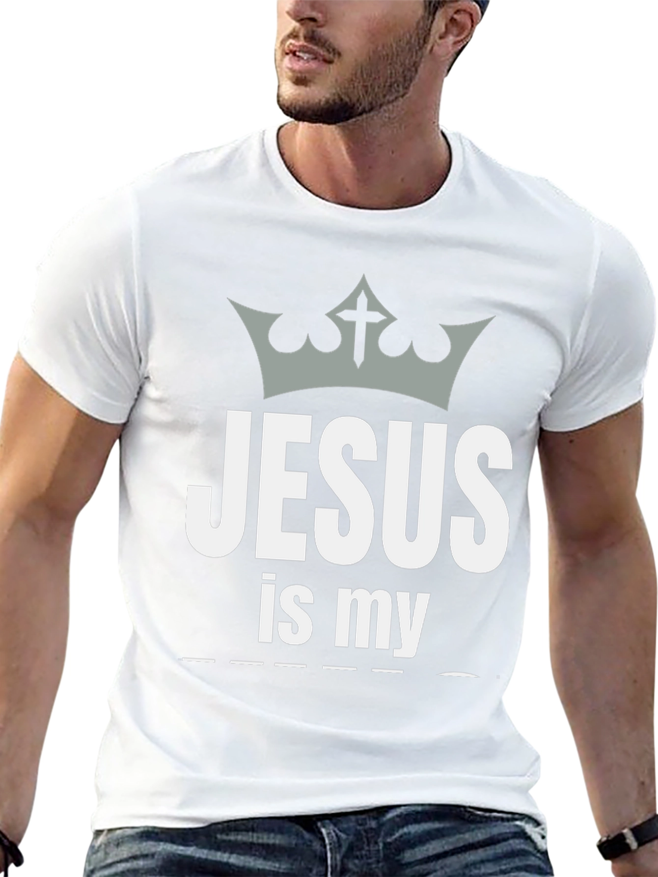 Jesus Is My T-Shirt Crown Graphic Tee Christian Apparel