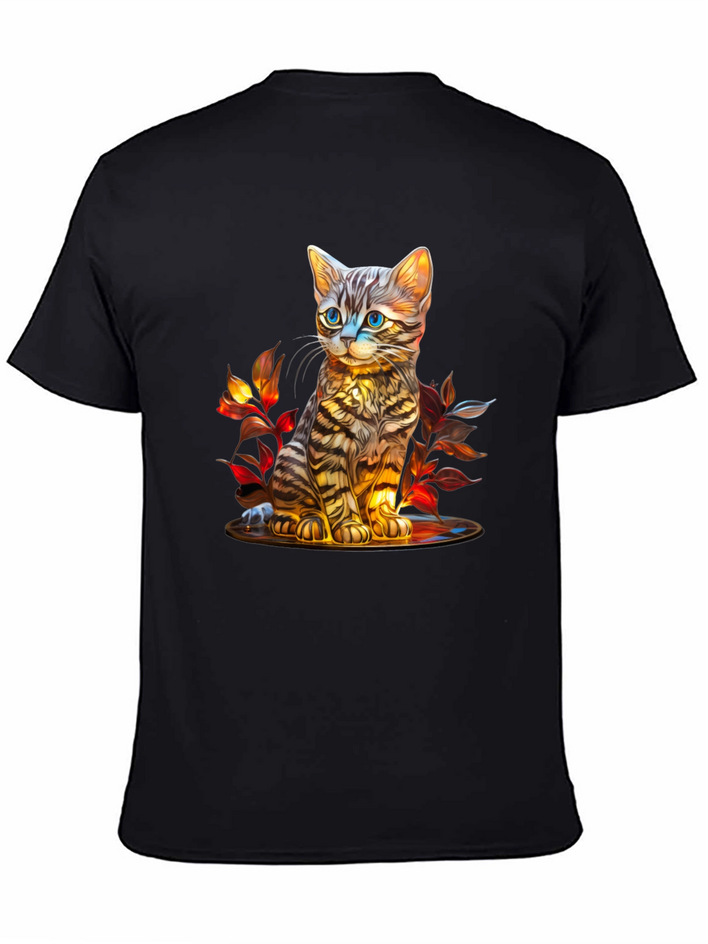 Whimsical Kitten Art T-Shirt - Soft Cotton Blend