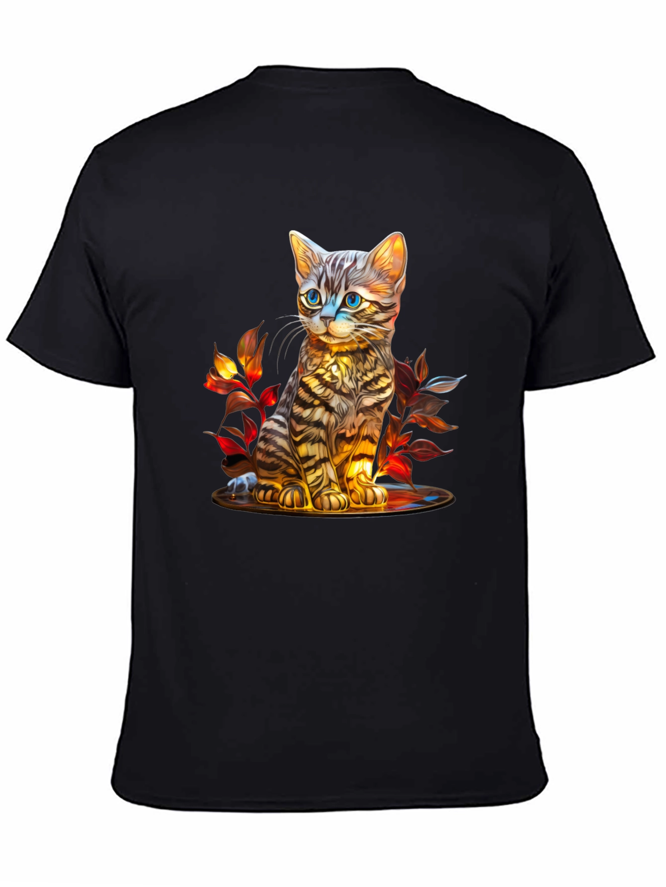 Whimsical Kitten Art T-Shirt - Soft Cotton Blend