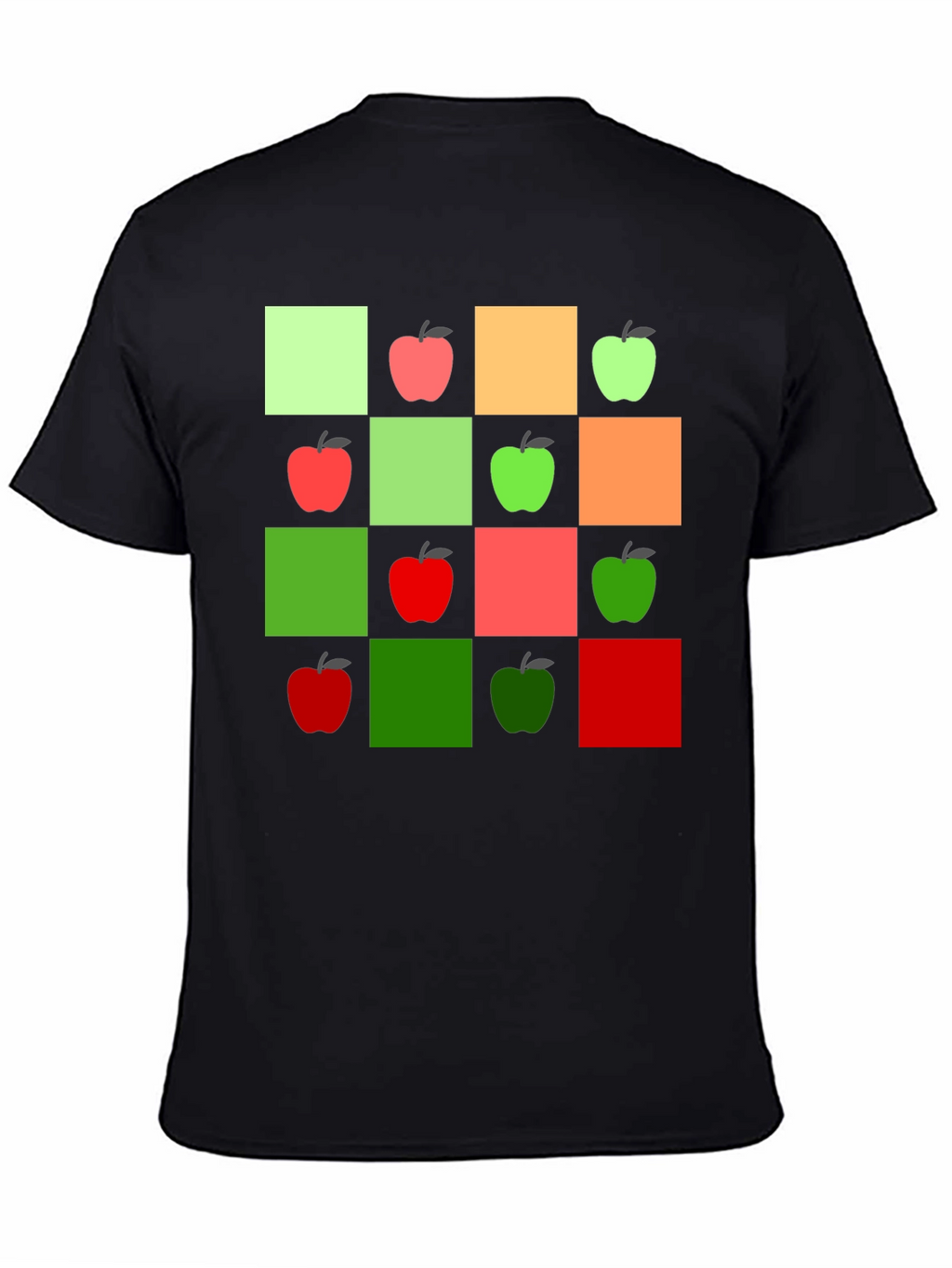 Geometric Apple Pattern T-Shirt