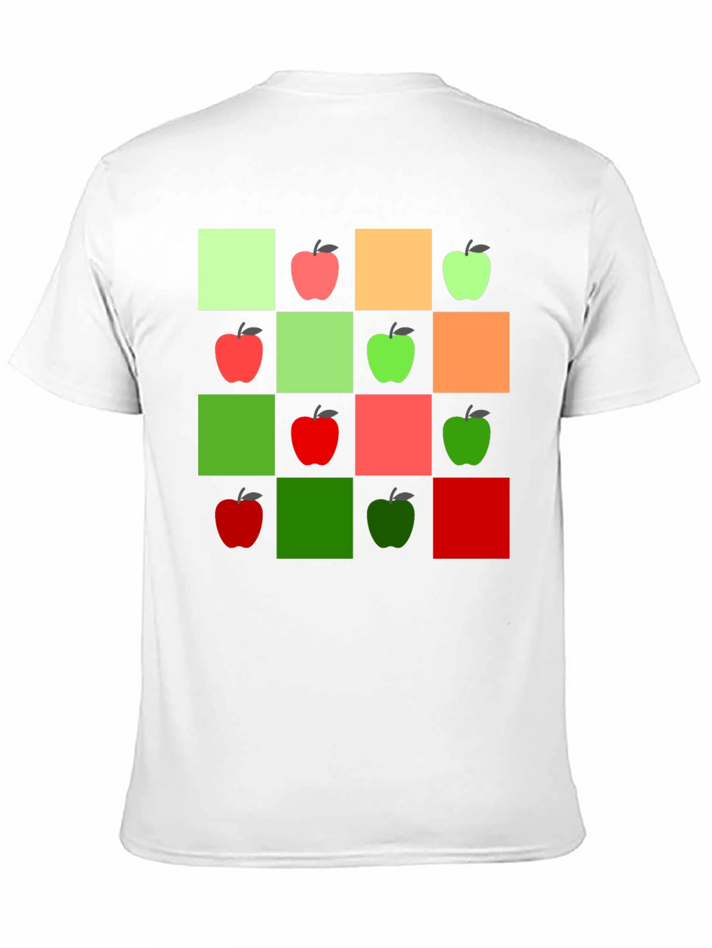 Geometric Apple Pattern T-Shirt