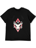 Geometric Deer Graphic Print T-Shirt